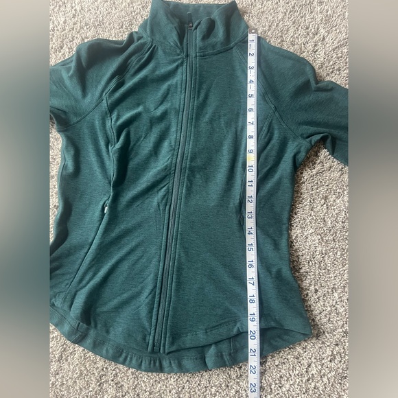 Danskin Full Zip Athletic Jacket, Heathered Blue-Green/Turquoise,Women’s Size XS - Picture 7 of 12